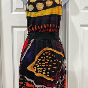 Desigual Yellow and Gold Halter Sundress Cocktail